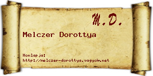 Melczer Dorottya névjegykártya